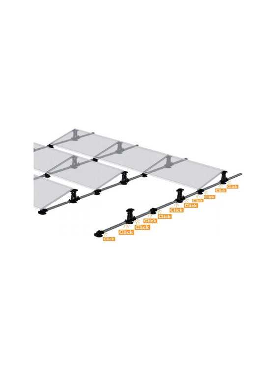 Sistema de cubierta plana FlatFix para paneles de 105 a 115 cm de ancho Sistema de cubierta plana FlatFix para paneles de 105 a 115 cm de ancho